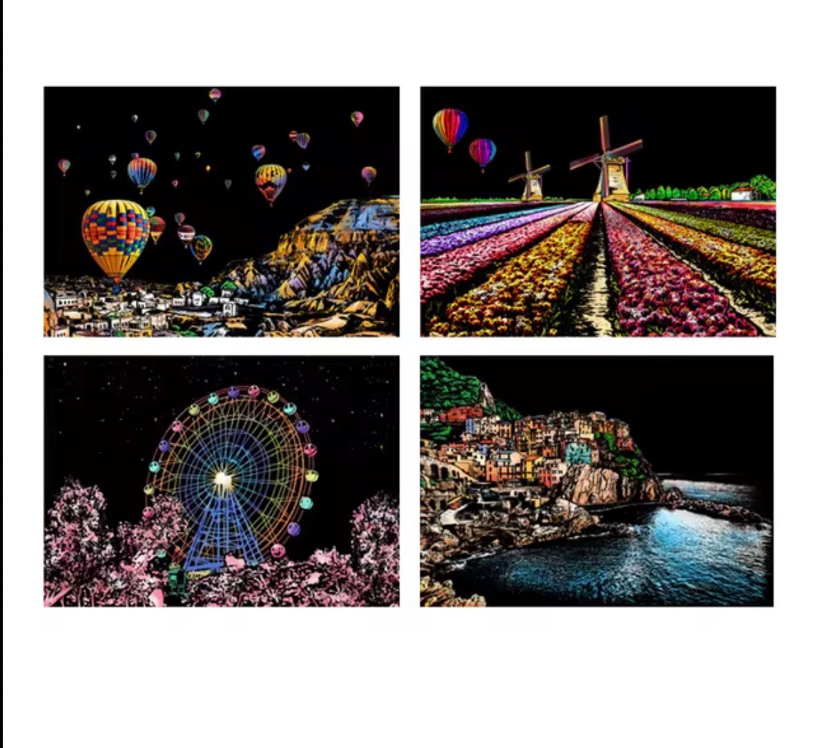 Scratch art painting (bundle of 5)