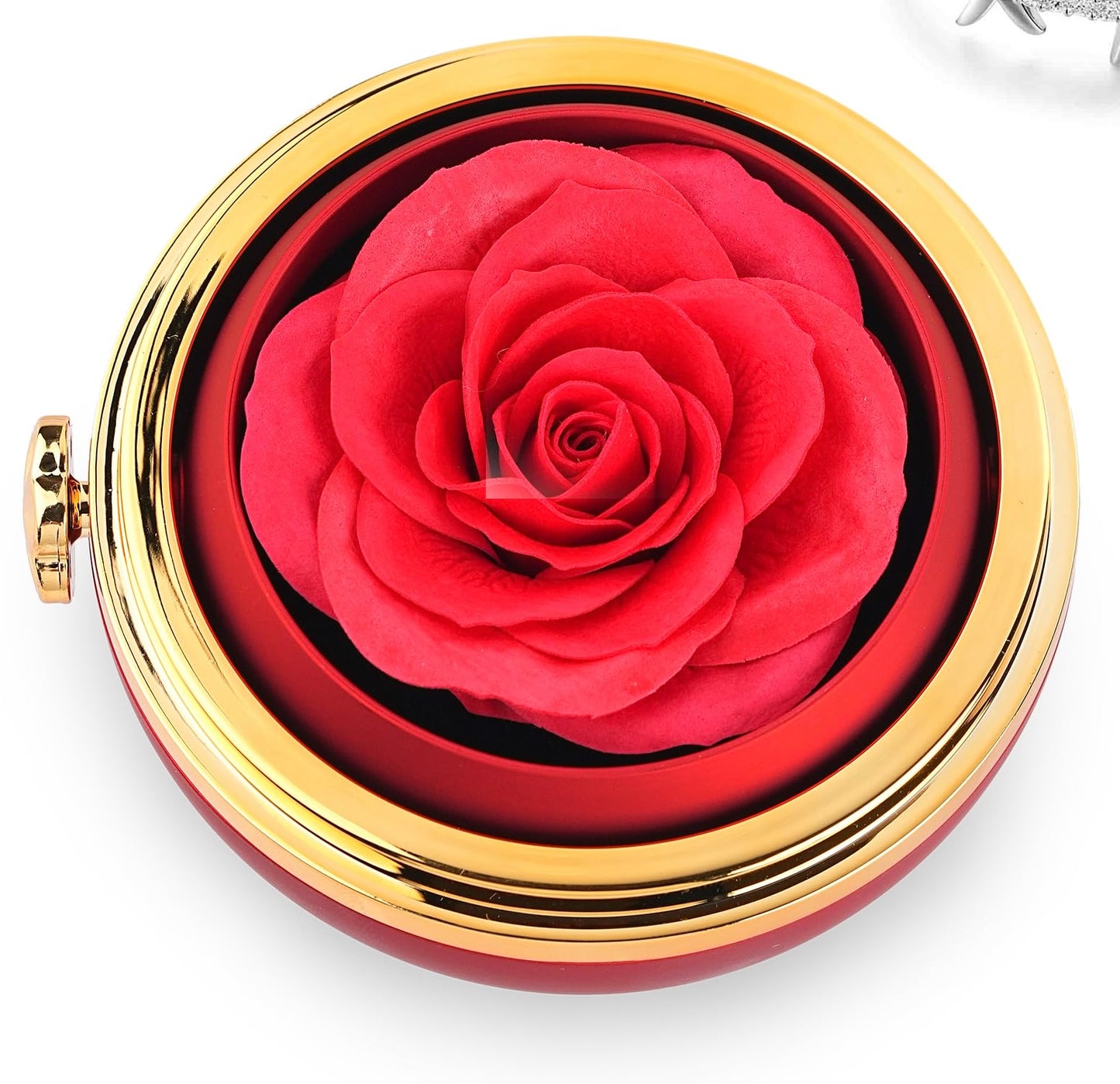 Love Knot, Rotating Rose Gift round Box