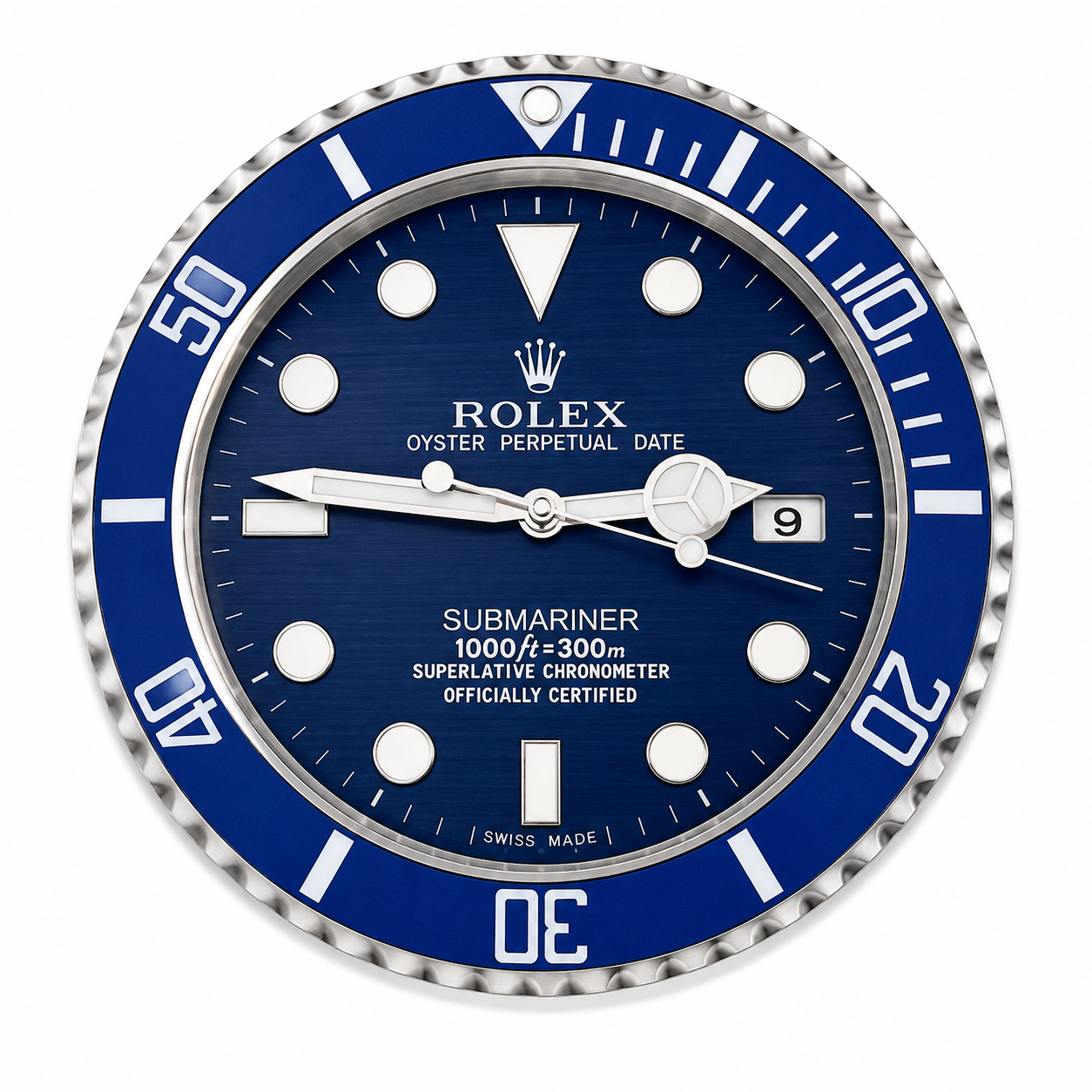 Rolex Submariner Style Dealer Display Wall Clock