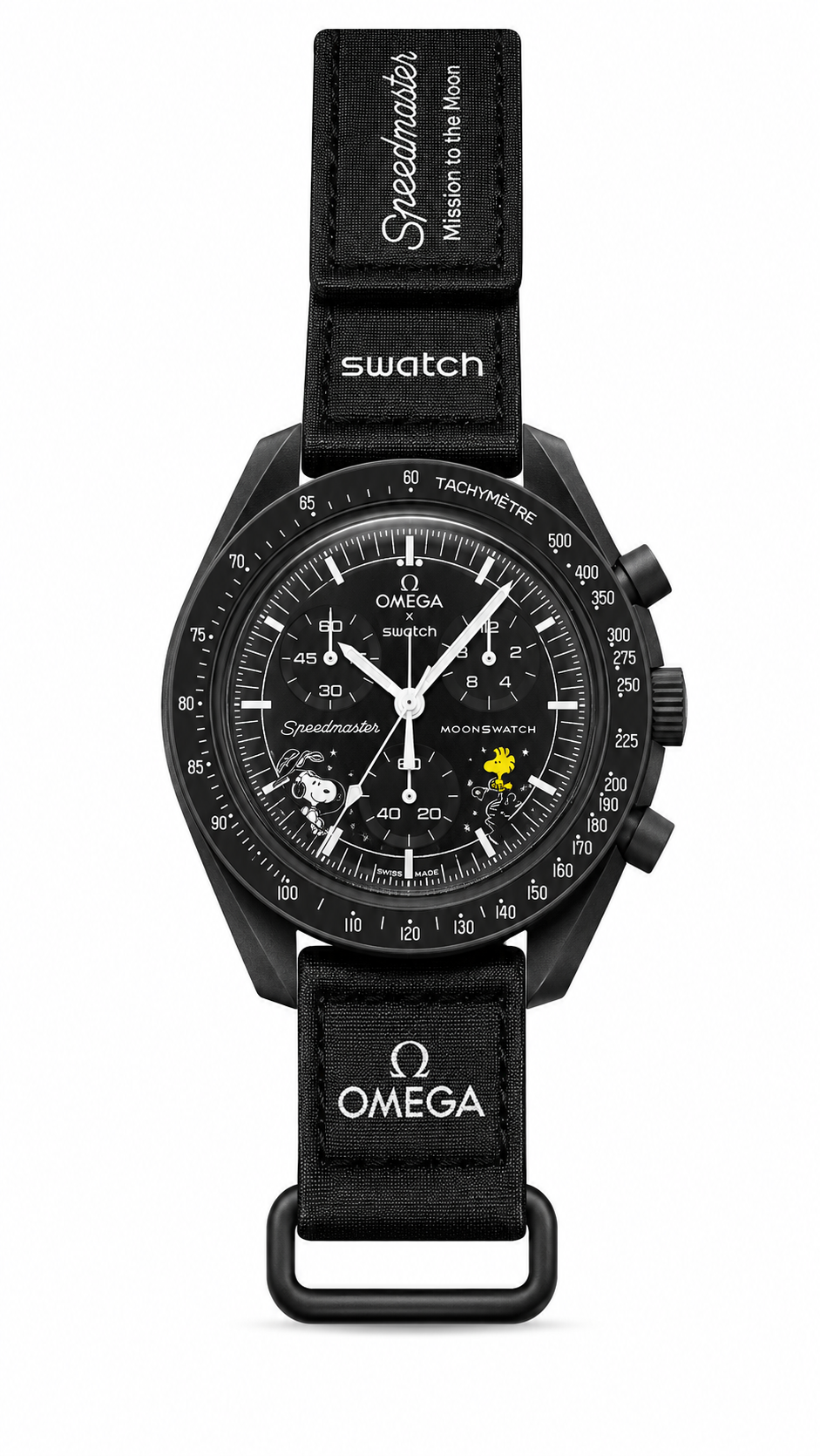 Speedmaster omega x swatch x snoopy (black)