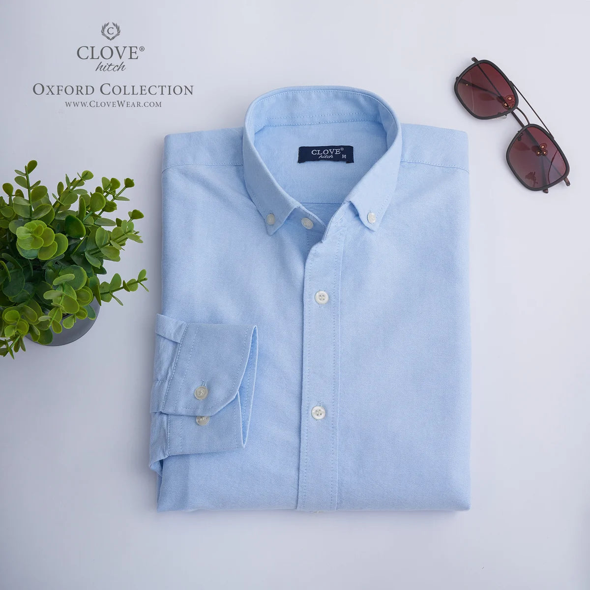 Oxford Cotton Shirt (No Pocket) -baby blue