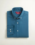 Oxford Cotton Shirt (No Pocket) -Petroleum