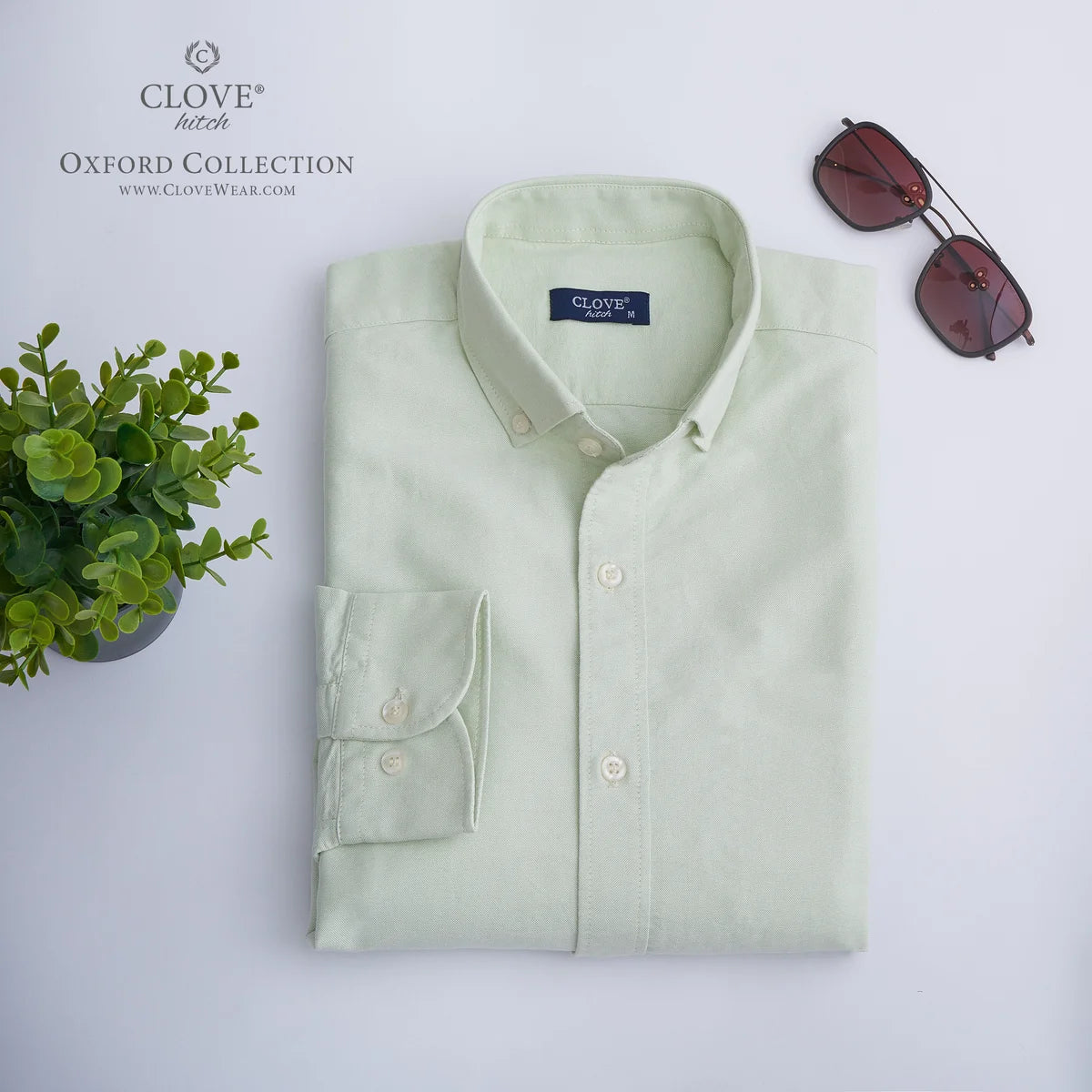 Oxford Cotton Shirt (No Pocket) -Apple