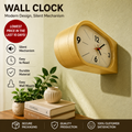 Double sided perch clock yellow