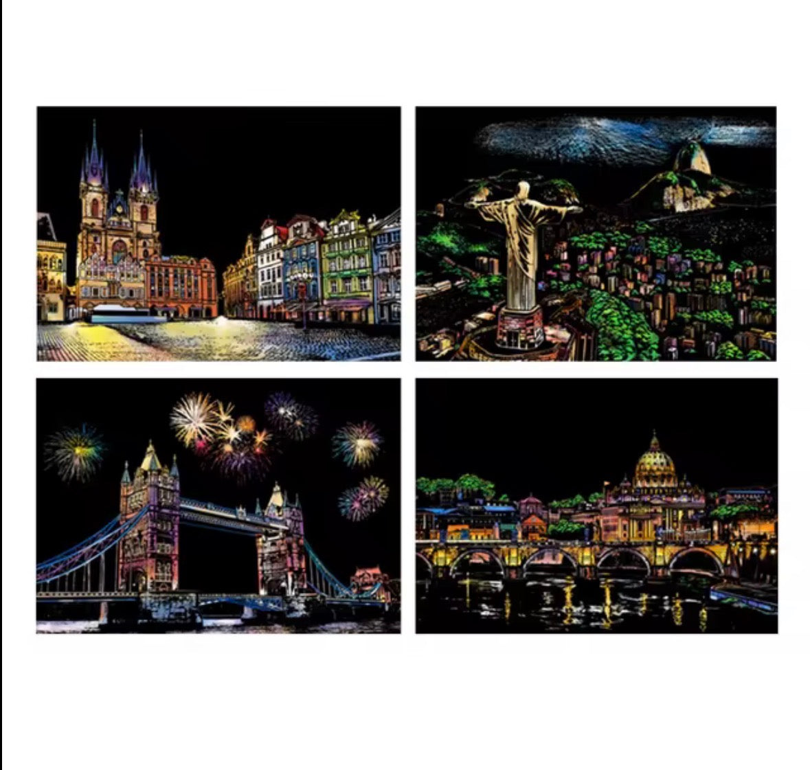 Scratch art painting (bundle of 5)