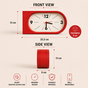 Double sided perch clock red