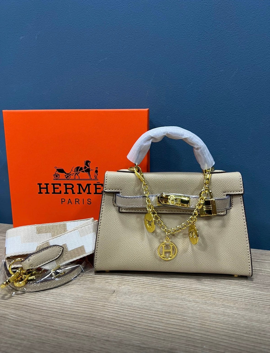 Hermes mini Kelly Biege AAA quality