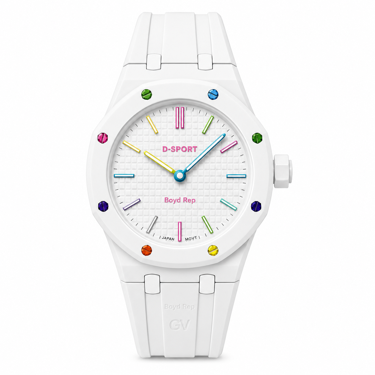D-sport white watch with strap