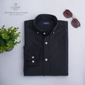 Oxford Cotton Shirt (No Pocket) -black