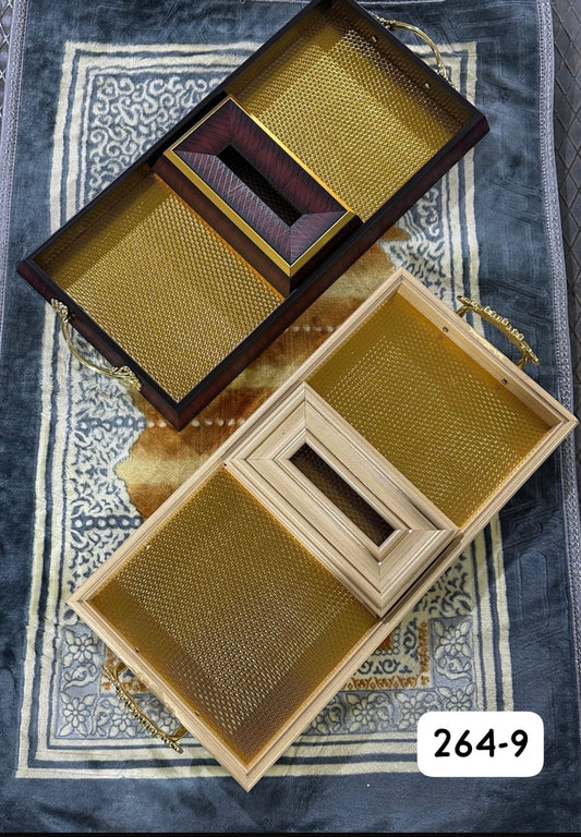 Tray with tissue box