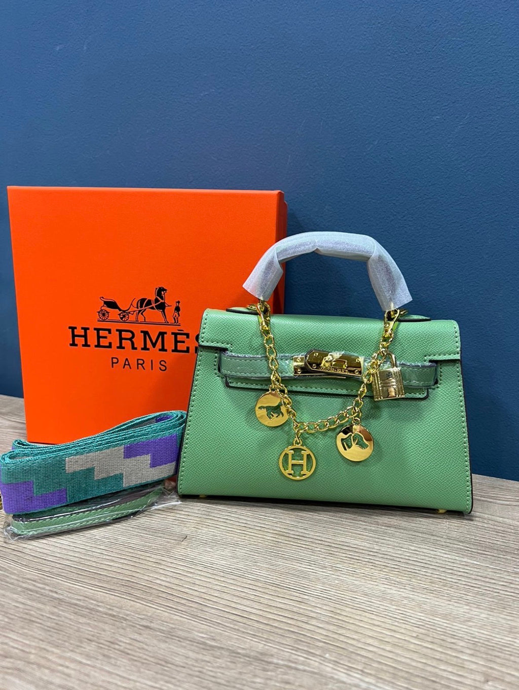 Hermes mini Kelly green 3A