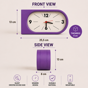 Double sided perch clock purple