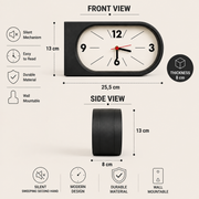 Double sided perch clock black