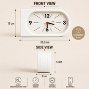 Double sided perch clock white