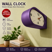 Double sided perch clock purple