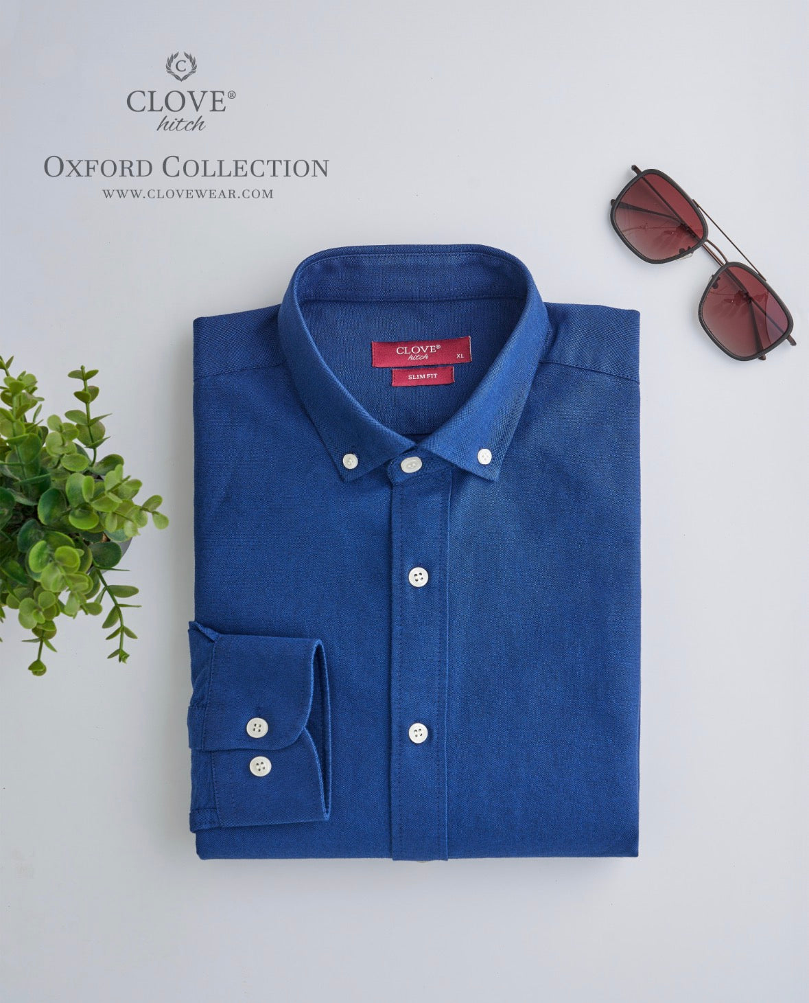 Oxford Cotton Shirt (No Pocket) -Pepsi blue