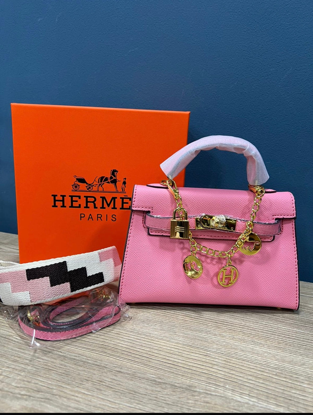 Hermes mini kelly pink AAA quality
