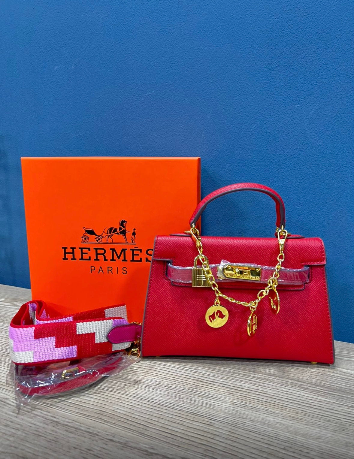 Hermes mini Kelly red AAA quality