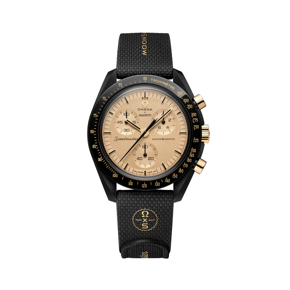 omega x swatch 1965 gold limited edition 3A copy (No package) + free mystery omega swatch (3A grade)