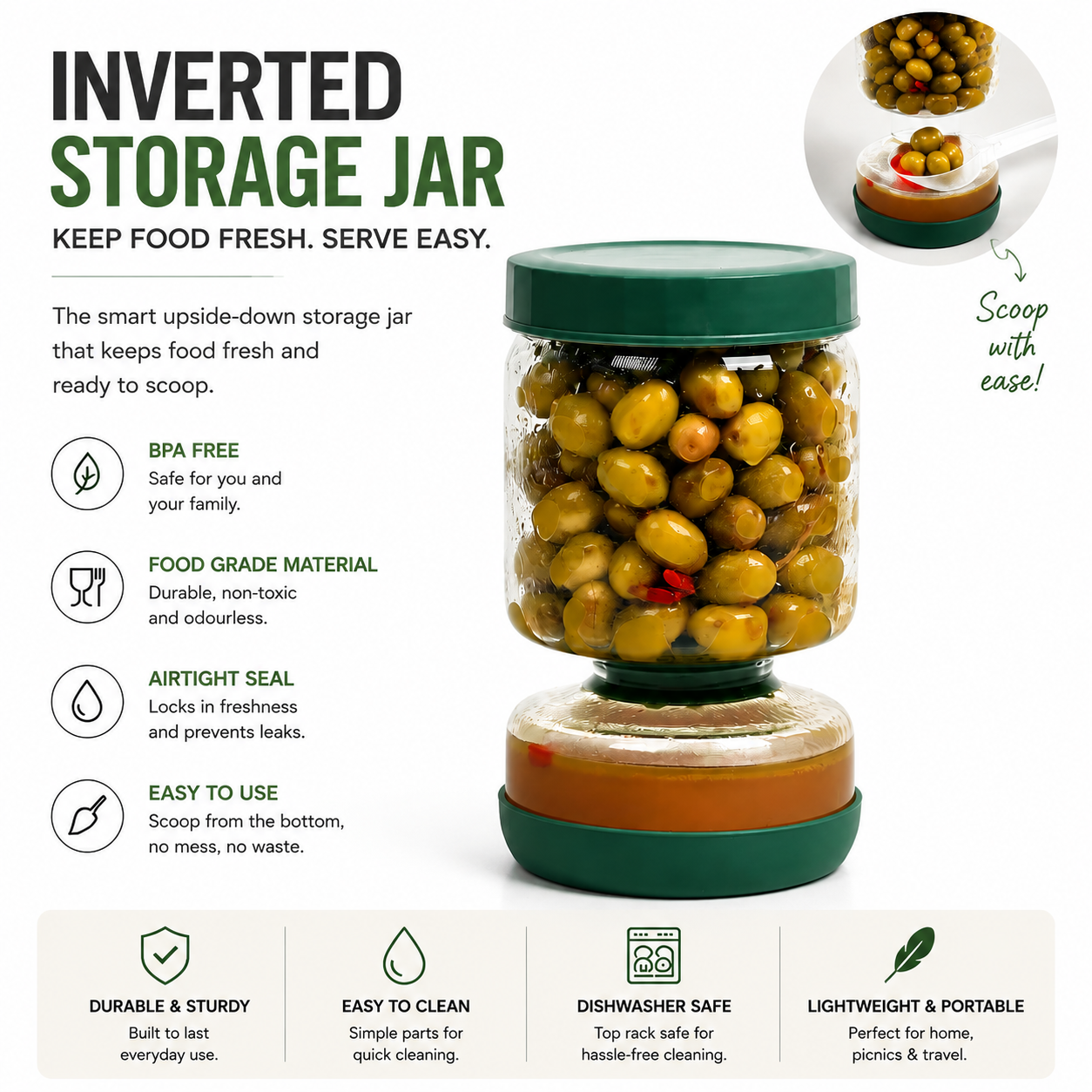 Pickle flip jar
