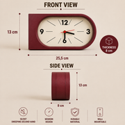 Double sided perch clock burgundy