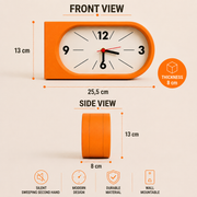 Double sided perch clock orange